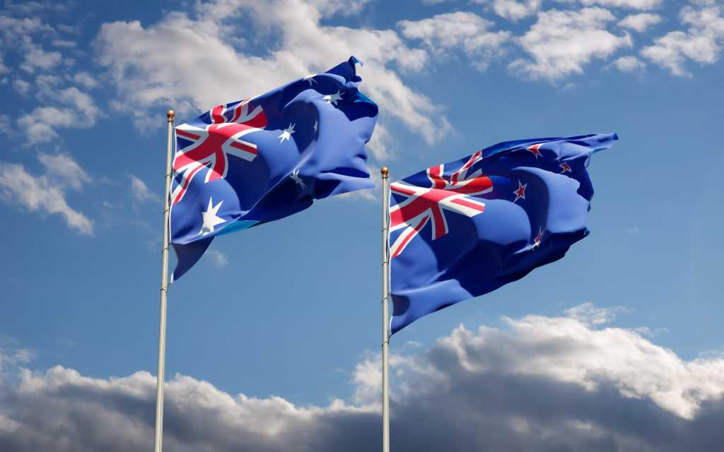Australia New Zealand flags