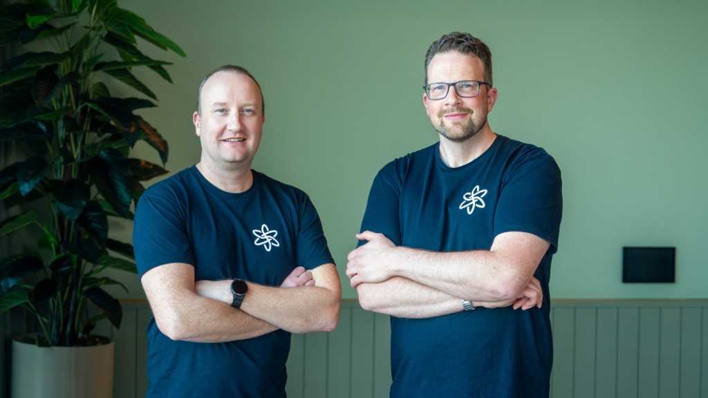 A photograph of, from left to right, Support Fusion's Steve Rudakov and Greg Rudakov.